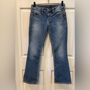 Silver Jeans Suki Surplus Jeans Womens 28x30 Bootcut Mid Rise Distressed Denim